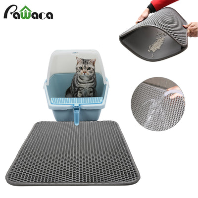 Cat Litter Mat Double Waterproof Layer Cat Litter Trapper Mats Household Pet Sifting Pad Protect Floor Carpet  Cat Scratch Mat