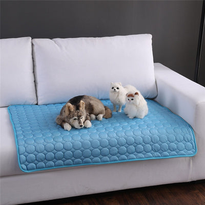 Summer Cooling Mats Blanket Ice Pet Dog Bed Sofa Mats For Dogs Cats Sofa Portable Tour Camping Yoga Sleeping Pet Accessories