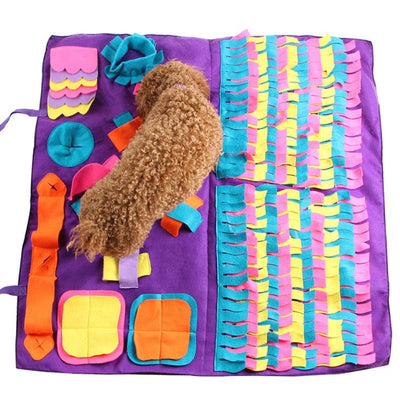 MeterMall Dog Snuffle Splicing Mat Dogs Nosework Playground Toy Blanket Pet Sniffing Training Detachable Fleece Pads Play Mat