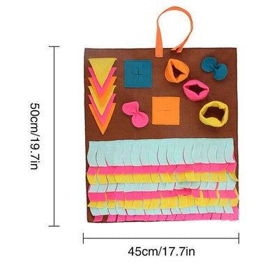 MeterMall Dog Snuffle Splicing Mat Dogs Nosework Playground Toy Blanket Pet Sniffing Training Detachable Fleece Pads Play Mat