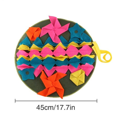 MeterMall Dog Snuffle Splicing Mat Dogs Nosework Playground Toy Blanket Pet Sniffing Training Detachable Fleece Pads Play Mat