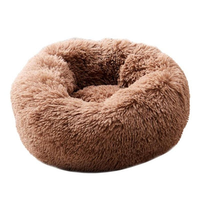 40-80cm Warm Fleece Dog Bed Round Pet Lounger Cushion for Small Medium Large Dogs Cat Winter Kennel Puppy Mat Donut Pet Bed