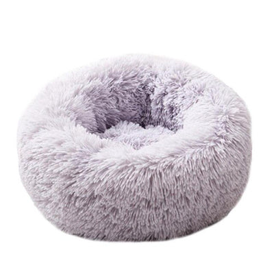 40-80cm Warm Fleece Dog Bed Round Pet Lounger Cushion for Small Medium Large Dogs Cat Winter Kennel Puppy Mat Donut Pet Bed