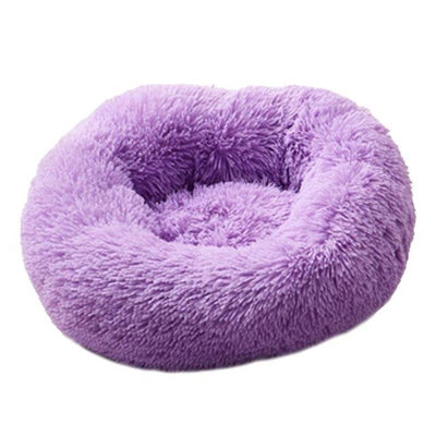 40-80cm Warm Fleece Dog Bed Round Pet Lounger Cushion for Small Medium Large Dogs Cat Winter Kennel Puppy Mat Donut Pet Bed