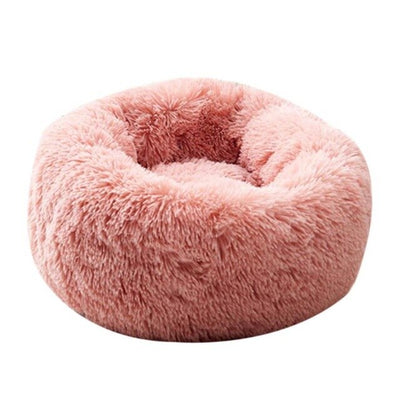 40-80cm Warm Fleece Dog Bed Round Pet Lounger Cushion for Small Medium Large Dogs Cat Winter Kennel Puppy Mat Donut Pet Bed