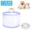 DEWEL Automatic Cat Dog Water Fountain with Night Lamp 2.2L Automatic Pet Feeder + Filter Pet Bowl Drinking Water Dispenser