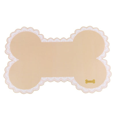 Easy Wipe Cleaning Pet Dogs Cats Bowl Mat Pad Pet Supplies Cute Bone Shape Food Contaier Water Bottle Feeding Placemat Puppy Bed