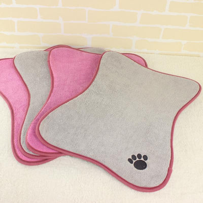 New Cute Microfiber Mat Pet Dog Cat Food Mat with Paw Imprint Design Pet Placemat