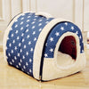 Pet House Dog Bed With Print Mat Foldable Dog Cat Bed Pad Nest For Small Medium Dogs Portable Travelling Kennels Basket Bags