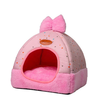 Small Pet Dog House Kennel Bed Mat Cat Blanket Pets Tent Unfolding To Be Thicken Winter Pet Beds Mattress Flannel Fabric Warm