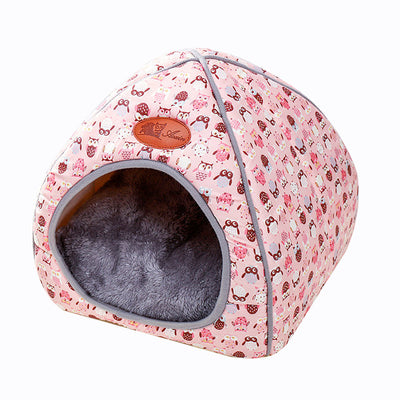 Small Pet Dog House Kennel Bed Mat Cat Blanket Pets Tent Unfolding To Be Thicken Winter Pet Beds Mattress Flannel Fabric Warm