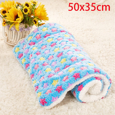 Small Pet Dog House Kennel Bed Mat Cat Blanket Pets Tent Unfolding To Be Thicken Winter Pet Beds Mattress Flannel Fabric Warm